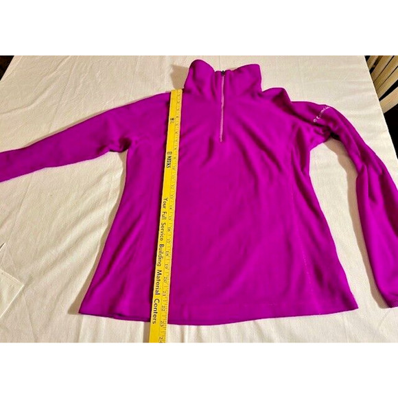 Columbia 1/4 Zip Pullover Top Magenta Womens Size Small - Picture 9 of 12